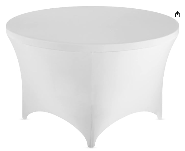 Spandex round white 5ft