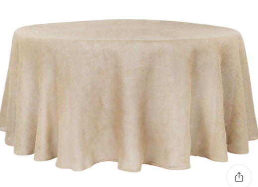 120 inch round Burlap