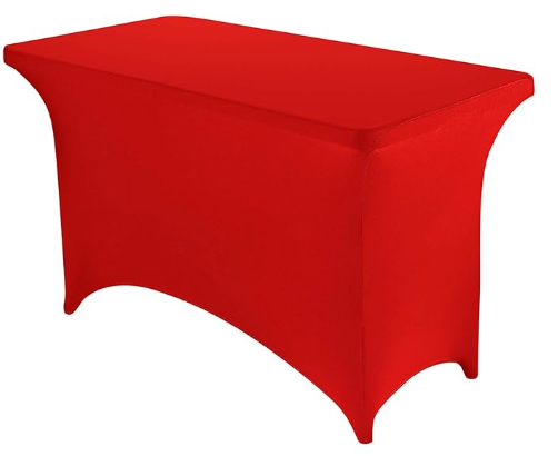4ft Red Spandex Tablecloth